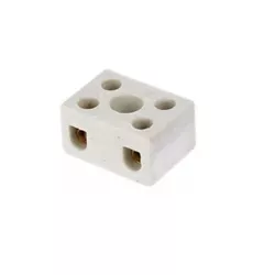 Conector Porcelana 6mm 2 Pólos 8201 Fertak - Santec