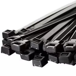 Abraçadeira de Nylon 3,6 x 250mm Preta com 100 Peças Fertak - Santec