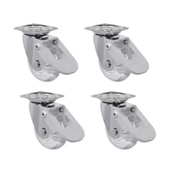 Rodizio Gel Giratório 50mm com Freio Kit 4 Peças - Santec