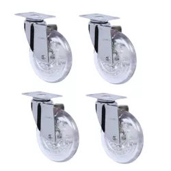 Rodizio Gel Giratório 75mm Kit 4 Peças - Santec