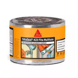 Fita Aluminizada Manta Asfaltica Sika Seal 10cm x 10m Sika - Santec