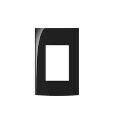 Placa 4x2 de 3 Postos Clean Preto Fosco Margirius - Santec