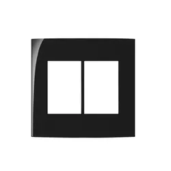 Placa 4x4 de 6 Postos Clean Preto Fosco Margirius - Santec
