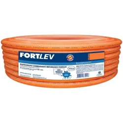 Eletroduto Corrugado Reforçado 1 pol Laranja 25m Fortlev - Santec