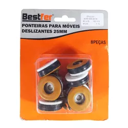Ponteira Deslizante para Móveis 25mm 8 Peças BFH2257 - Santec
