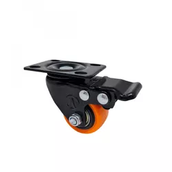 Rodizio Giratório Placa Freio 158 Laranja A09110-GF - Santec