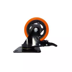 Rodizio Giratório Placa Freio 312 Laranja A09130-GF - Santec