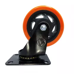 Rodizio Giratório Placa 412 Laranja A09140-G - Santec