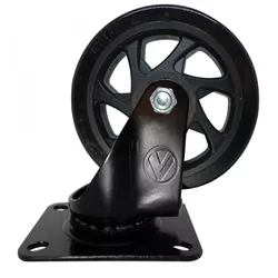 Rodizio Giratório Placa 612 Preto A09460-G - Santec