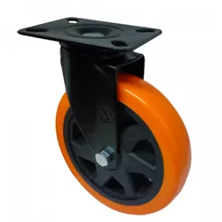 Rodizio Giratório Placa 612 Laranja A09160-G - Santec