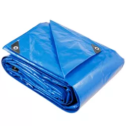 Lona Reforçada Polietileno Azul 5 x 4 Metros 200 Micras Vond... - Santec
