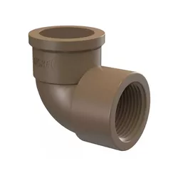 Joelho Pvc Marrom 90º Graus LR Soldável com Rosca 25mm x 1/2... - Santec
