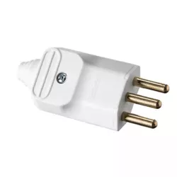 Pino Macho Plugue 2P+T 20A Branco Margirius 18875 - Santec