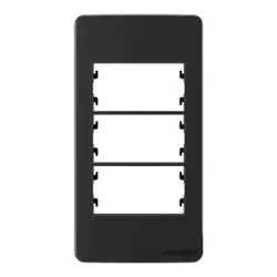 Placa com Suporte Sleek Condulete 1 pol' 3 Postos Preta Marg... - Santec