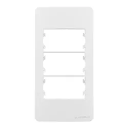 Placa com Suporte Sleek Condulete 1' pol 3 Postos Branco Mar... - Santec