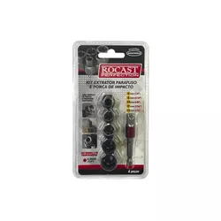 Jogo Soquete Extrator Saca Parafuso Porca 1/4 a 1/2 6 Peças ... - Santec