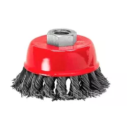 Escova de Aço Tipo Copo Torcida 4 Pol 100mm Rosca M14 MTX 74... - Santec
