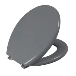 Assento Sanitário Oval Almofadado Astra Cinza 1 - Santec