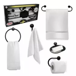 Kit Acessórios para Banheiro Preto 5Pçs Japi - Santec