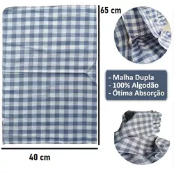 Pano de algodão xadrez 40 x 65 cm Unidade MERCATEX - Santec