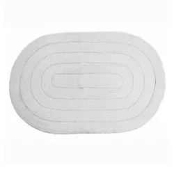 Tapete De Banheiro Allegro Oval 40x60cm Branco - Santec