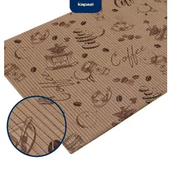 Passadeira Antiderrapante Tropical 43cm Café Expresso Kapazi - Santec