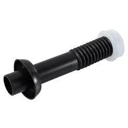 Tubo Ligação 25cm Preto Fosco para Vaso Sanitário com Canopl... - Santec