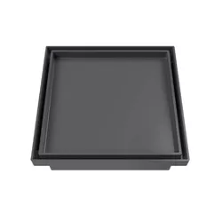 Ralo Oculto Quadrado Universal de 10x10cm Cinza JR - Santec
