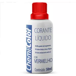 Corante Liquido Vermelho 50ml Chemicolor - Santec