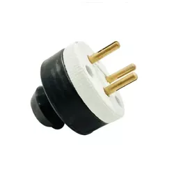 Pino Plug Macho Porcelana 3 Pinos 30A Decorlux PI0333 - Santec
