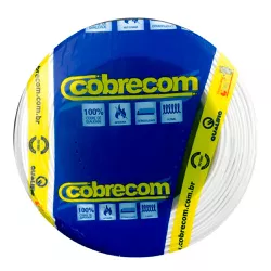 Cabo Flexível 1,50mm Branco Cobrecom Rolo 100 Metros - Santec