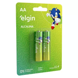 Pilha Alcalina Pequena AA com 2 Unidades Elgin - Santec