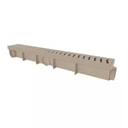 Ralo plástico Bege Com Coletor 6 x 50cm Modular - Santec