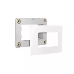 Conjunto Placa + Suporte Para Móvel Branco Linha Sleek Margi... - Santec