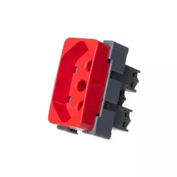 Módulo Tomada 20A 2P+T Vermelho 19488 Linha B3 Margirius - Santec