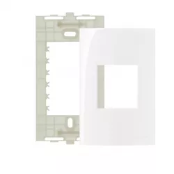 Placa 4 X 2 Com 2 Postos Branco Linha Sleek Margirius - Santec