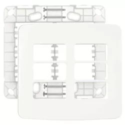 Placa 4 x 4 Branca - 6 Postos Horizontais 19437 Linha B3 Mar... - Santec