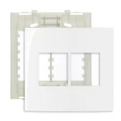 Placa 4 X 4 Com 4 Postos Branco Linha Sleek Margirius - Santec