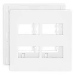 Placa 4 X 4 Com 4 Postos Separados Branca C/ Suporte Linha I... - Santec