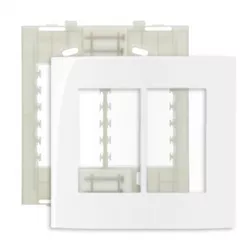 Placa 4 X 4 Com 6 Postos Branco Linha Sleek Margirius - Santec