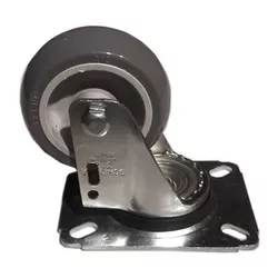 Rodízio Cinza Giratório Com Placa Gl 312 Bp Schioppa - Santec