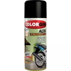 Tinta Spray Alta Temperatura 360ml Preto 5722 Colorgin - Santec