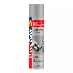 Tinta Spray Alumínio Alta Temperatura 400ml Chemicolor - Santec