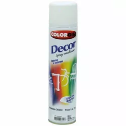 Tinta Spray Branco Brilhante 360ml 8641 Decor Colorgin - Santec