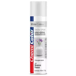 Tinta Spray Branco Fosco 400ml Chemicolor - Santec