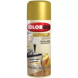 Tinta Spray Metallik Ouro 350ml 52 Colorgin - Santec
