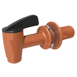 Torneira Plástica Para Filtro Preta e Marrom - Rosca 3/8'' H... - Santec