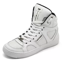 Tênis Bota Sneaker Cano Alto Top Fitness Em Couro ... - CALÇADOS LIROM