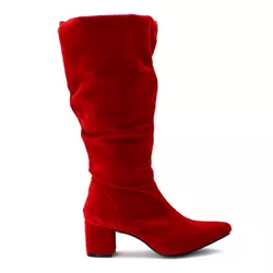 Botas Femininas Cano Enrugado Lirom Cano Alto Camu... - CALÇADOS LIROM
