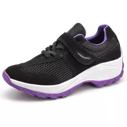 Tênis Feminino Caminhada Lirom Com Velcro Em Couro... - CALÇADOS LIROM